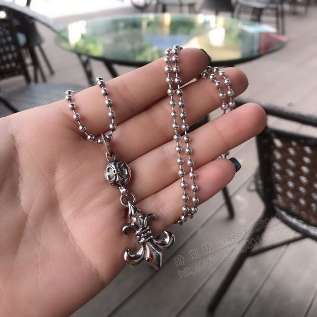 Chrome Hearts飾品 克羅心球軍花吊墜 男女泰銀船錨 朋克復古配飾  zgbq1137